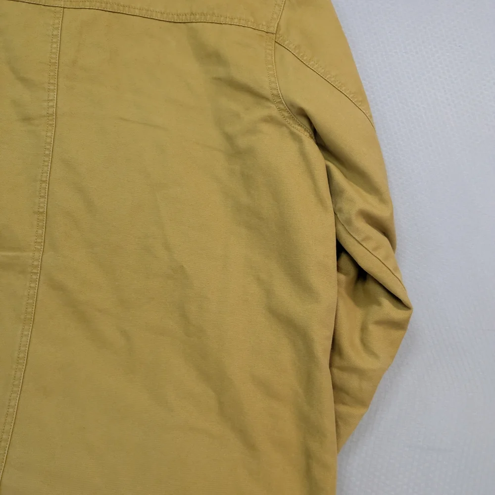 Lands End Chore Barn Jacket Men's Large Duck Canvas Lined Field Coat Brown Tan - Picture 9 of 11